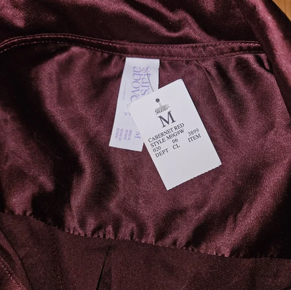 Stars Above Burgundy Pajama Set - Picture 3 of 3